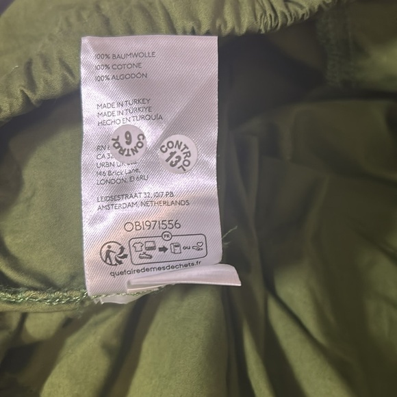Anthropologie Pilcro Pull On Parachute Pants Dark Green Pockets Sz L NEW - Picture 14 of 16